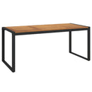 vidaXL tömör akácfa kerti asztal U-alakú lábakkal 180 x 90 x 75 cm