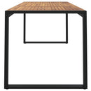 vidaXL tömör akácfa kerti asztal U-alakú lábakkal 180 x 90 x 75 cm