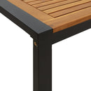 vidaXL tömör akácfa kerti asztal U-alakú lábakkal 180 x 90 x 75 cm