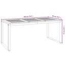 vidaXL tömör akácfa kerti asztal U-alakú lábakkal 180 x 90 x 75 cm