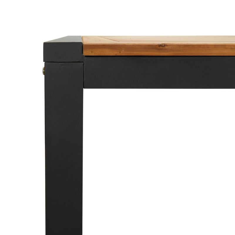 vidaXL tömör akácfa kerti asztal U-alakú lábakkal 200 x 90 x 75 cm