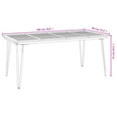 vidaXL tömör akácfa kerti asztal hajtűlábakkal 180 x 90 x 75 cm