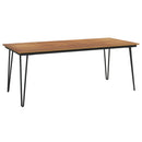 vidaXL tömör akácfa kerti asztal hajtűlábakkal 200 x 90 x 75 cm