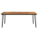 vidaXL tömör akácfa kerti asztal hajtűlábakkal 200 x 90 x 75 cm