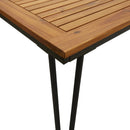 vidaXL tömör akácfa kerti asztal hajtűlábakkal 200 x 90 x 75 cm