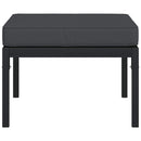 vidaXL 2 db acél kerti lábtartó szürke párnákkal 60 x 60 x 35 cm