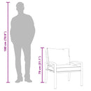 vidaXL acél kerti szék homokszínű párnákkal 68 x 76 x 79 cm