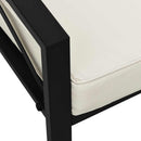 vidaXL 2 db acél kerti szék homokszínű párnákkal 68 x 76 x 79 cm