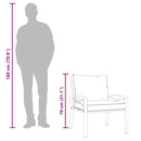 vidaXL 2 db acél kerti szék homokszínű párnákkal 68 x 76 x 79 cm