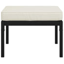 vidaXL 2 db acél kerti lábtartó homokszínű párnával 60 x 60 x 35 cm