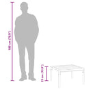 vidaXL fekete acél kerti dohányzóasztal 60 x 60 x 35 cm