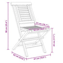 vidaXL 2 db tömör tíkfa összecsukható kerti szék 47 x 63 x 90 cm