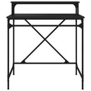 vidaXL fekete szerelt fa és vas íróasztal 80 x 50 x 90 cm