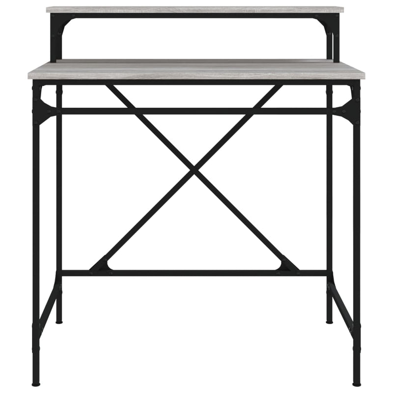 vidaXL szürke sonoma színű szerelt fa íróasztal 80 x 50 x 90 cm