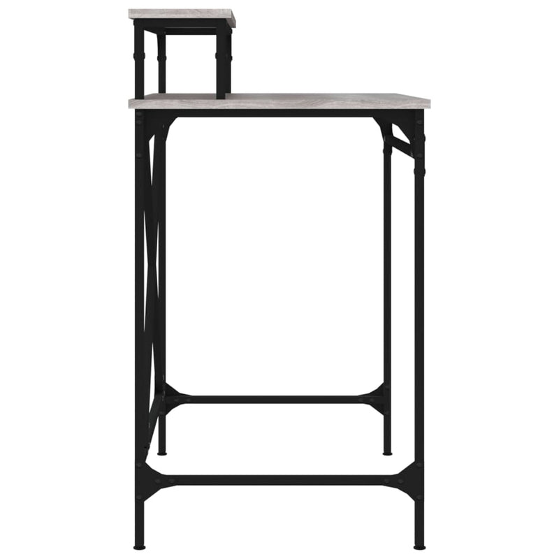 vidaXL szürke sonoma színű szerelt fa íróasztal 80 x 50 x 90 cm