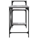 vidaXL szürke sonoma fa és vas íróasztal polcokkal 135x50x90 cm