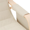 vidaXL krémszínű szövet hintaszék