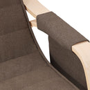 vidaXL sötétbarna szövet hintaszék