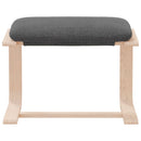 vidaXL sötétszüke szövet lábzsámoly 51x41x40 cm