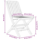 vidaXL 4 db tömör tíkfa összecsukható kerti szék 47 x 47 x 89 cm