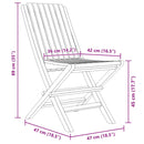 vidaXL 6 db összecsukható tömör tíkfa kerti szék 47 x 47 x 89 cm
