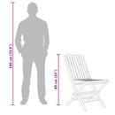 vidaXL 6 db összecsukható tömör tíkfa kerti szék 47 x 47 x 89 cm