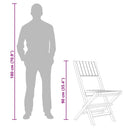 vidaXL 6 db tömör tíkfa összecsukható kerti szék 47 x 61 x 90 cm