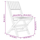 vidaXL 8 db tömör tíkfa összecsukható kerti szék 47 x 61 x 90 cm