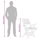 vidaXL 4 db tömör tíkfa összecsukható kerti szék 55 x 61 x 90 cm