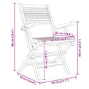 vidaXL 4 db tömör tíkfa összecsukható kerti szék 55 x 62 x 90 cm