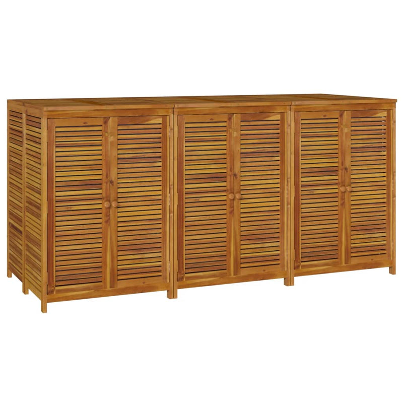 vidaXL tömör akácfa kerti tárolóláda 210 x 87 x 104 cm