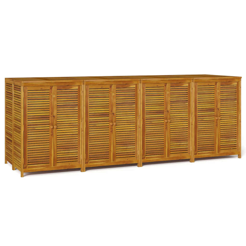vidaXL tömör akácfa kerti tárolóláda 280 x 87 x 104 cm