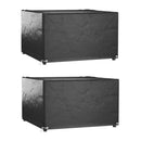 vidaXL 2 db négyzet alakú kerti bútorhuzat 8 fűzőlyukkal 132x132x80 cm