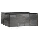 vidaXL 2 db négyzet alakú kerti bútorhuzat 16 fűzőlyukkal 250x250x90cm