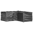 vidaXL 2 db L-alakú kerti bútorhuzat 12 fűzőlyukkal 185x185x70 cm