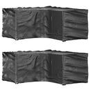vidaXL 2 db L-alakú kerti bútorhuzat 12 fűzőlyukkal 185x185x90 cm