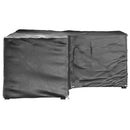 vidaXL 2 db L-alakú kerti bútorhuzat 12 fűzőlyukkal 185x185x90 cm