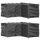 vidaXL 2 db L-alakú kerti bútorhuzat 16 fűzőlyukkal 215x215x90 cm