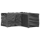 vidaXL 2 db L-alakú kerti bútorhuzat 16 fűzőlyukkal 215x215x90 cm