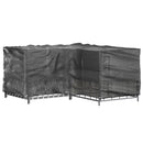 vidaXL 2 db L-alakú kerti bútorhuzat 16 fűzőlyukkal 215x215x90 cm