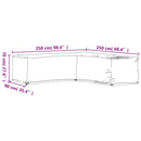 vidaXL 2 db L-alakú kerti bútorhuzat 16 fűzőlyukkal 250x250x70 cm