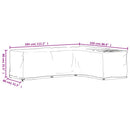 vidaXL 2 db L-alakú kerti bútorhuzat 18 fűzőlyukkal 285x220x80 cm