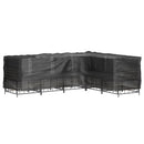 vidaXL 2 db L-alakú kerti bútorhuzat 18 fűzőlyukkal 285x220x80 cm