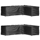 vidaXL 2 db L-alakú kerti bútorhuzat 16 fűzőlyukkal 260x210x80 cm