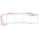 vidaXL 2 db L-alakú kerti bútorhuzat 16 fűzőlyukkal 260x210x80 cm