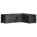 vidaXL 2 db L-alakú kerti bútorhuzat 16 fűzőlyukkal 260x210x80 cm