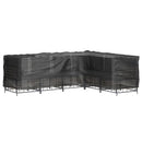 vidaXL 2 db L-alakú kerti bútorhuzat 16 fűzőlyukkal 260x210x80 cm