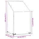 vidaXL 2 db polietilén kerti szék huzat 8 fűzőlyukkal 65x65x80/120 cm