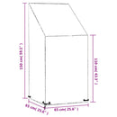 vidaXL 2 db polietilén kerti székhuzat 8 fűzőlyukkal 65x65x110/150 cm