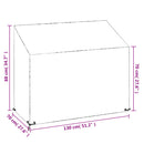 vidaXL 2 db polietilén kerti pad huzat 8 fűzőlyukkal 130x70x70/88 cm